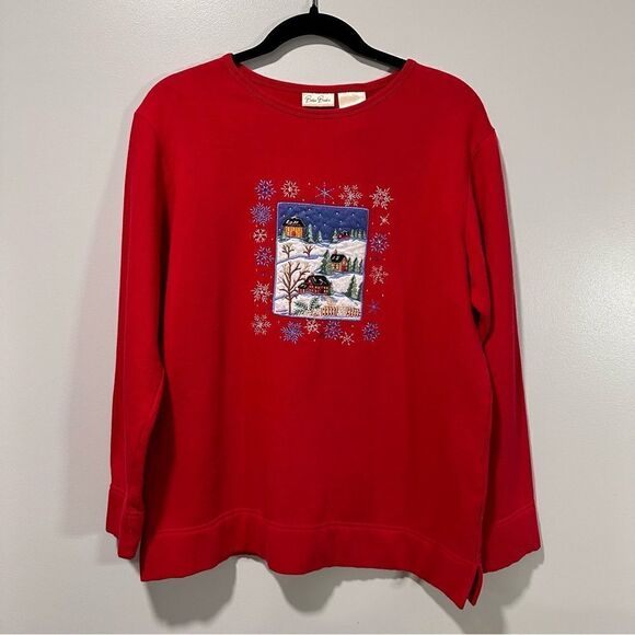 Bobbie Brooks “Ugly Sweater” Christmas Crewneck - Red, Size Small - Picture 3 of 11